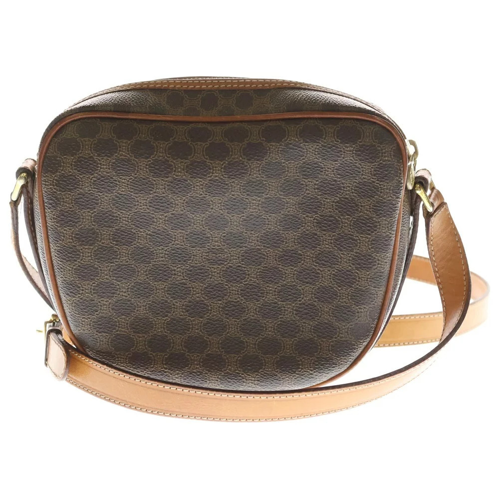 CELINE Macadam Shoulder Bag Brown Leather - Picture 2 of 6